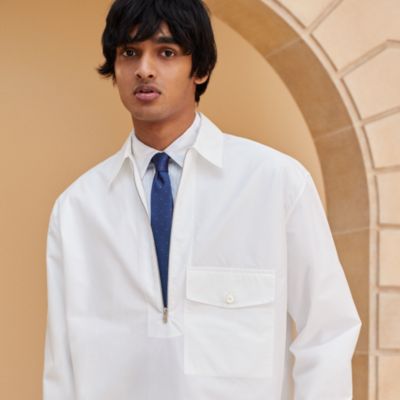 エルメスメンズネックタイ　売り切り価格！！ エルメスHペガサス シエル/ブラン/オレンジ メンズ シルク100